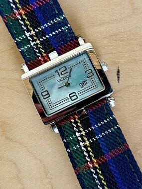 Viceroy | Top Watch w/Blue MOP Dial & Tartan Plaid Band ♥ New in box!